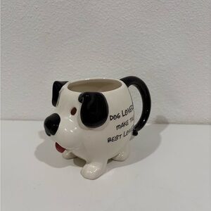 Mud pie Black and White Dog Lover's Ceramic Mug